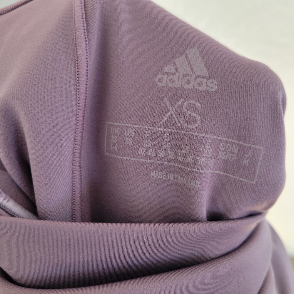 Adidas Women's Lavender Purple 7/8 Performance Leggings Size XS | Athleisure EUC - Picture 6 of 6
